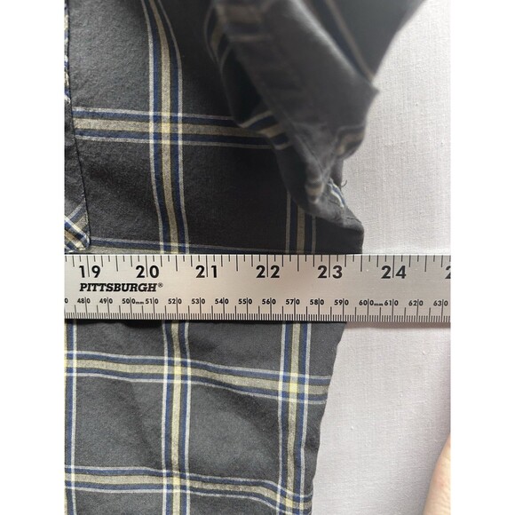 Volcom Men’s XL Grey Plaid Long Sleeve Button Up Shirt Skater Grunge Y2K - Picture 6 of 7